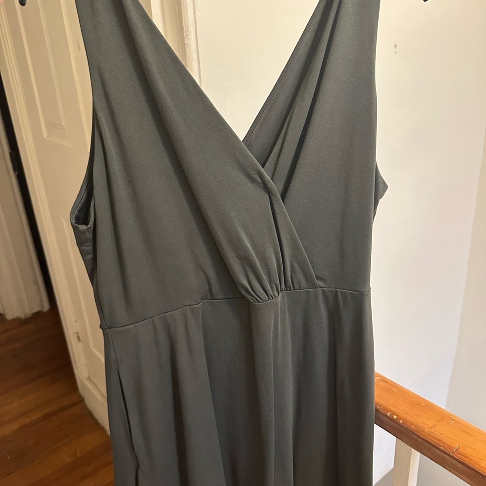 LOFT Green Sleeveless Dress